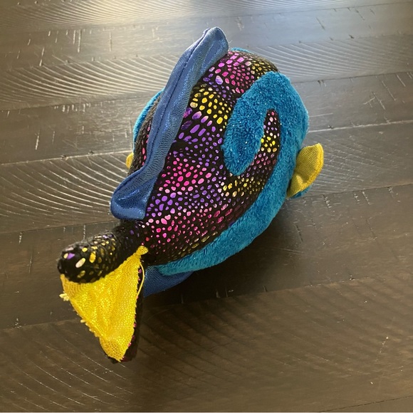 3/$18 - Ty Beanie Boos | Aqua the blue fish stuffed animal - Picture 3 of 6
